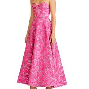 NWT - Monique Lhuillier Ameila Strapless Gown in Pink Sz 4